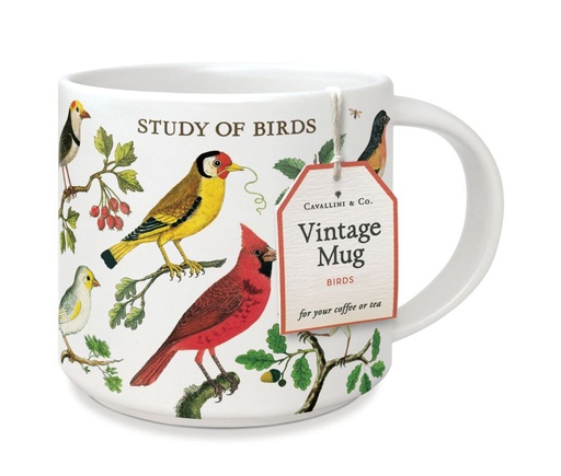 [68362] Cavallini Mug Vintage Birds