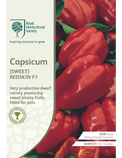 [5011775041476] RHS Seeds - Sweet Redskin F1 Capsicum Seeds