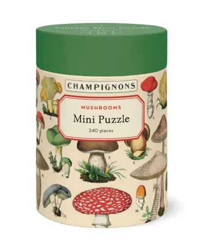 [C-PZLMINI-MUSH] Vintage Puzzle - 240 Pc Mini Puzzle Mushrooms