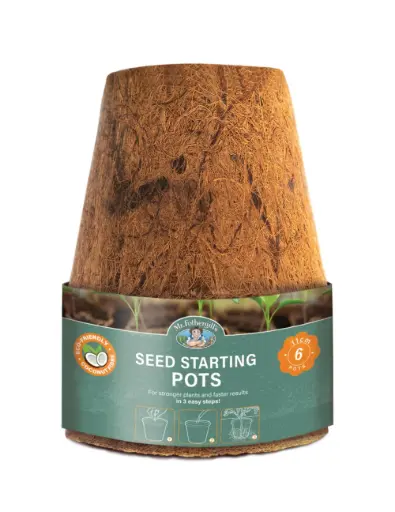 [6678] 11cm Coco Fibre Seed Starting Pots (6 Pots)