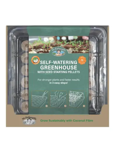[6676] 35mm Coco Fibre Self-Watering Greenhouse Kit (35 Pellets)