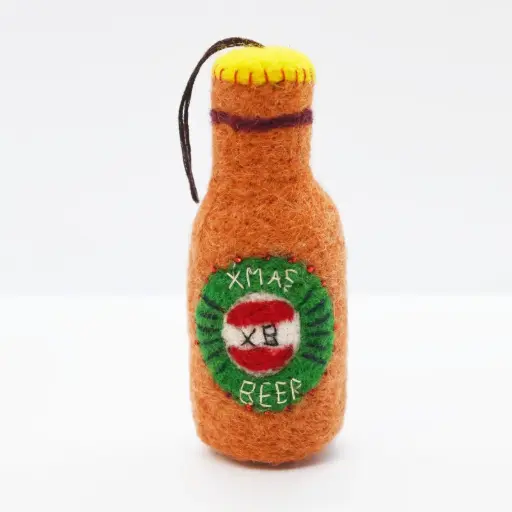[ORNBEER] Xmas Beer - Handmade Felt Ornament
