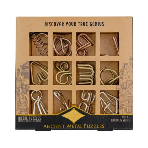 [PG-TG404] Project Genius - Ancient Metal Puzzle Set - 12 Pack